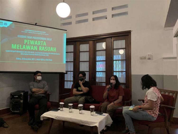 Diskusi Film "Pewarta Melawan Rasuah"